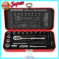 Great Deal Sale【import from japan】WORKPRO Socket Wrench Set Garage Tool Set Ratchet Wrench 6.35mm (1