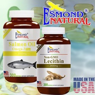 Omega3 Salmon Fish Oil (Omega 3 Plus) Natural Lecithin (Non-GMO)🗽Esmond Natural 🗽Made In USA 🗽200