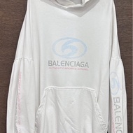 巴黎世家印花白色帽踢