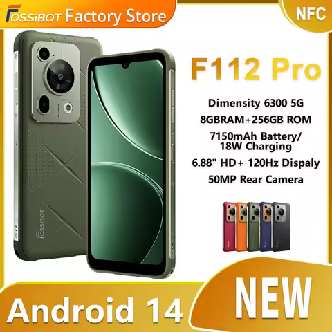 Fossibot F112 PRO Rugged Phone Dimensity 6300 5G 50MP Camera 7150mAh 12GB+256GB 6.88-inch 120Hz Scre