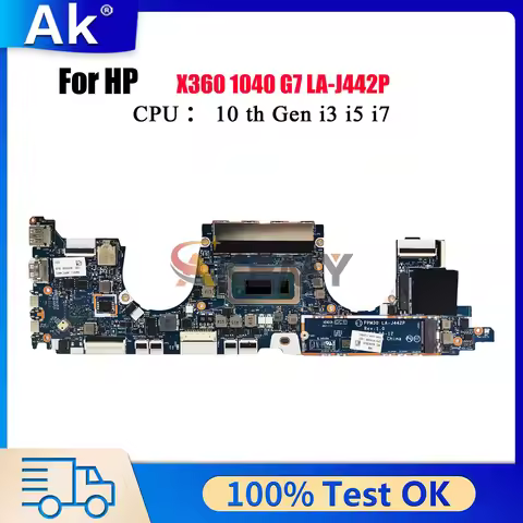 LA-J442P For HP EliteBook X360 1030 G7 Laptop Motherboard M16088-001 M16085-001 With i5 i7 10th Gen 
