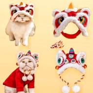 Pet Lion Hat Decor Pets New years Hats Outfit Costumes Pet Winter Hat Dogs And Cats Costume Hat Pet Dress up  Cosplay Lion Dance During the Spring Festival