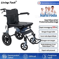 READY Kursi roda lipat ringan kecil/kursi dorong tangan lansia/kursi