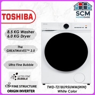 Toshiba 8.5/6kg Inverter Front Load Washer Dryer 2 In 1 Washing Machine