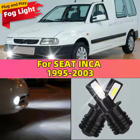 2PCS 20000LM Car LED Fog Light Bulb For SEAT INCA 1995-2003 1998 1999 2000 2001 2002 Replace 6000K A