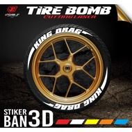 Tire Sticker / Tire Font / Tire Bomb / 3D King Drag JP-6 Tire Sticker