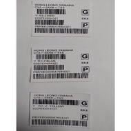 sticker bar code ekor yamaha rxz