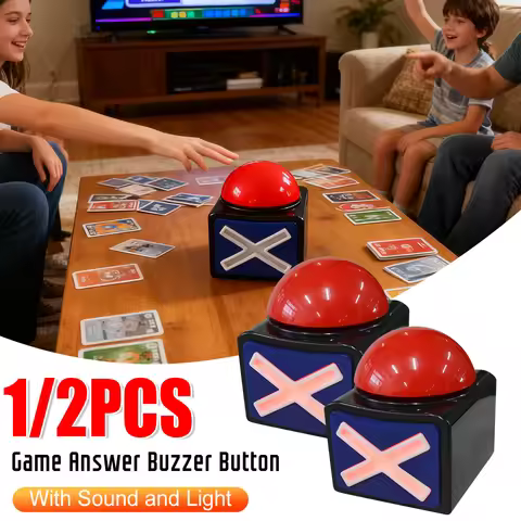 Red Contest Answer Button with Sound and Light Trivia Quiz Got Talent Buzzer Response Buzzers for Co