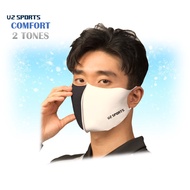 U2SPORTS-Comfort Black&amp;White หน้ากากผ้ากันแดด แบบปิดจมูกและปาก สีขาว-ดำ unisex