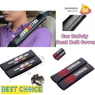 COVER TALI SEAT BELT 2pcs Car Safety Seat Belt Cover Proton Perodua MUGEN TRD RALLIART RECARO Carbon