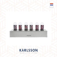 Karlsson 銀座LED 燈管枱鐘Table clock Cathode brushed steel