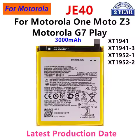 Brand New JE40 3000mAh Battery For Motorola One Moto Z3 Moto G7 Play XT1941 XT1941-3 XT1952-1 XT1952