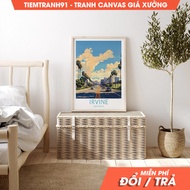 Wall painting, Irvine California Travel, Irvine Orange County Poster, Traveler City Wall Art,Orange 