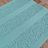 Embossed brick foam Wallpaper with batik striped motif 70cm x 70cm color TOSCA