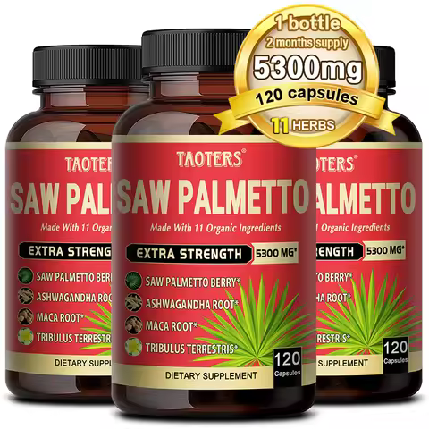 Saw Palmetto Supplement 5300 Mg - with 11 Organic Ingredients - for Urinary Tract and Prostate Healt