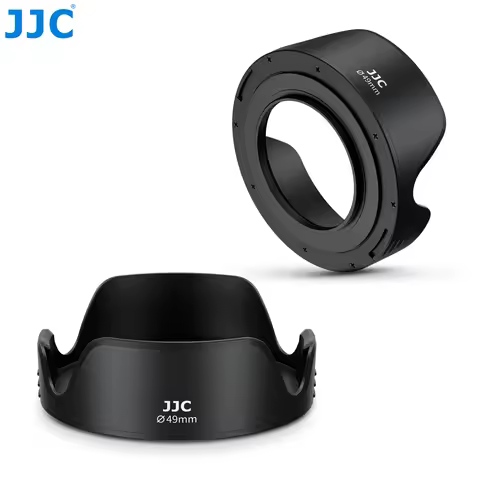 JJC Universal Lens Hood Shade Fit Ø49mm 52mm 55mm 58mm Filter Size Reversible Lens Hood with Adapter