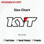 KYT Full face Glossy Helmet Sticker KYT Kyoto Logo Sticker Visor LV/Up UV DTF Multi Sticker