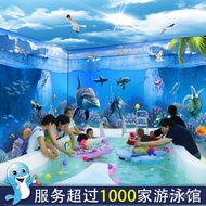 Natatorium3d Baby5D 3D Wallpaper Ocean Cartoon Underwater World Mural Decorative Wall Fabric for Chi
