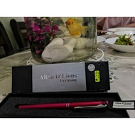 Metal Pen Allan D'lious germany biru, hitam dan merah dakwat basah