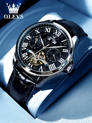 OLEVS | นาฬิกาอัตโนมัติแบบ Skeleton พร้อมไฟกลางคืนและดีไซน์แฟชัน