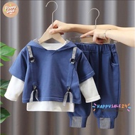 Bauju Boy's Suit Setcel Secel Buju Children's Casual Sweater Sett Boy's Top 1Set Pants 1-5 Years Old