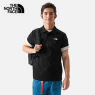 The North Face北面短袖Polo男户外舒适透气短袖T恤上新5B46 黑色/JK3 XL