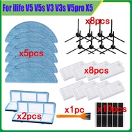 Side Brush Primary Dust Filter Mop Cloth Hepa Filter For ilife V5 V5s V3 V3s V5pro V50 V55 X5 V5s Pr