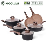 【Buy 6 Get 13】Ecowin COCO Serice Cookware Sets Non Stick Pans Set Granite Cookware Gas & Induction C