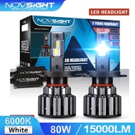 Novsight H4 9003 HB2 F03 Super Bright Car LED Headlight Conversion Kit 80W 15000LM - White