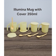 Tupperware Illumina Mug with Cover 350ml (4) D 8.8 H 10.4 cm Length with handle 12.0 cm Retail Price