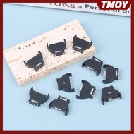 TMOY 10Pcs  Plastic CR2032 2032 3V Half-Round Cell Coin Vertical Battery Holder Battery Soet Case Mo