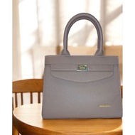 Authentic Jovanni Medium Shopping Bag-Stylish mocha&khaki color w/ Gold Hardware&Secure Zip Closure