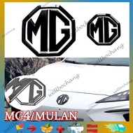Mg4 / MG MULAN Carbon Fiber Logo Decoration Front and Rear Car Sign Sticker Revised mg4 EV Car Sign 