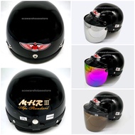 Black MHR III Half Cut Helmet / MHR 3 100% Original Kura EX5 Y110 Y80 Wave 125Z Ysuku RFS150 VF3i C7