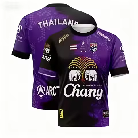 Thailand National Team Sports T-shirt Breathable Comfortable Fan Cheer Training Casual Short-sleeve 