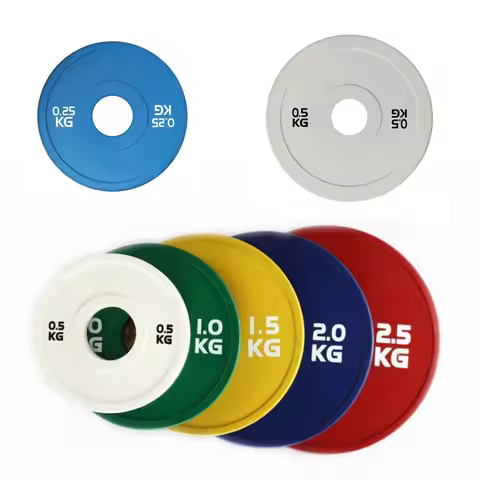 Rubberized Barbell Plate 0.25/0.5/1/1.5 kg Micro Plates Fractional Weight Plates Dumbell Kettlebell