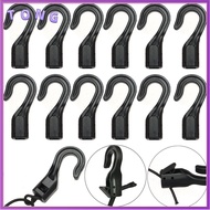 TONG 5/10 Pcs Black Open End Cord Outdoor Tool Snap Buckles Elastic Ropes Buckles Camping Tent Hook Straps Hooks