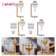 [Lohobby] Japanese Cold Sake Glass Decanter Transparent Dispenser with Sake Cups for Bar Party House