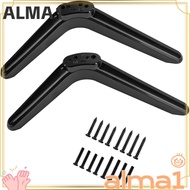 ALMA TV Desktop Stand, 32-55 Inch with Screw Sets TV Base, Adjustable Table Top TV Pedestal Feet Bra