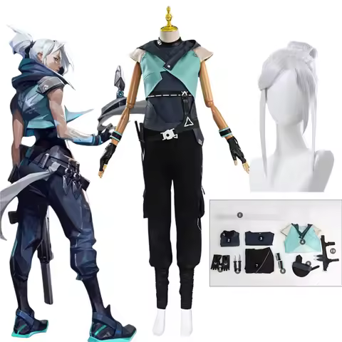Jett Cosplay Game Valorant Adult Fantasia Costume Wig Roleplay Women Gloves OutfitsPprop Halloween C