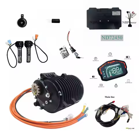 QS MOTOR 138 3000W V3 70H Mid drive Motor conversion kit with ND72450 Controller DKD Display 72V 110