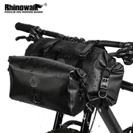 Rhinowalk Bicycle Handlebar Bag 4L-8L-12L Large Capacity Waterproof Bicycle Front Bag For Brompton and 3Sixty Cycling Shoulder Bag Storage Crossbody Bag Bicycle Accessories For Mountain Road Touring Bike