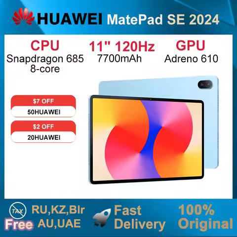 2024 HUAWEI MatePad SE Tablet WiFi 8GB 128GB/256GB 11-inch 120Hz Snapdragon 685 8-Core HarmonyOS 4.2