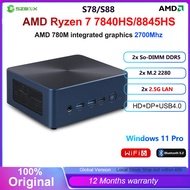 SZBOX MINI PC R7 7840HS R7 8845HS Windows 11 Pro DDR5 5600Mhz PCIe4.0 Nvme SSD WIFI6 BT5.2 Gaming PC