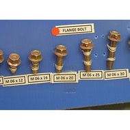 Flange Bolt M6 x 12 / 16 / 20 Yellow Bolt M6x12 M6x16 M6x20