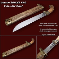 golok bohler k110 full kayu curly khas cibatuan