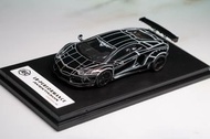 JEC 1:64合金模型！Aventador(大牛) LP700-4 ，LB1.0寛體改装版！Black黑色爆裂纹，限量499台。