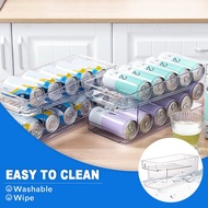 【CHR】-2-Layer Refrigerator Can Organizer - Automatic Rolling Beverage Storage Box for Soda Beer Frid