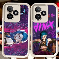 H39 Jinx ll Arcane White Casing for Realme C51 C61 C33 C63 Note 60 C55 C53 GT 6 C31 Narzo 50A Prime 