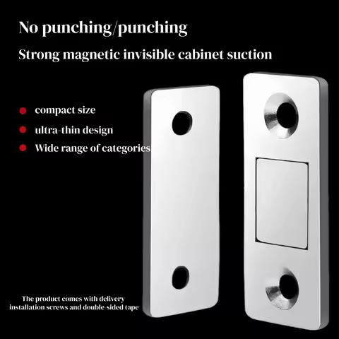 Cabinet magnetic buckle, ultra-thin cabinet door drawer magnetic lock buckle, wardrobe lock buckle s